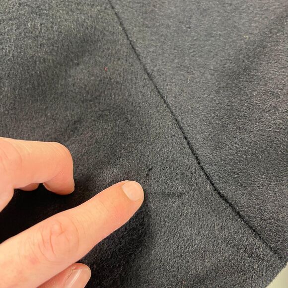 70s/80s black wool trench coat by Jonathan Michael, size 10 vintage jacket - Picture 5 of 9